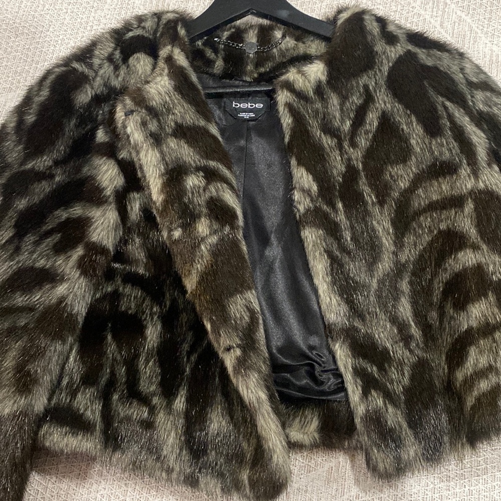 Bebe faux fur coat